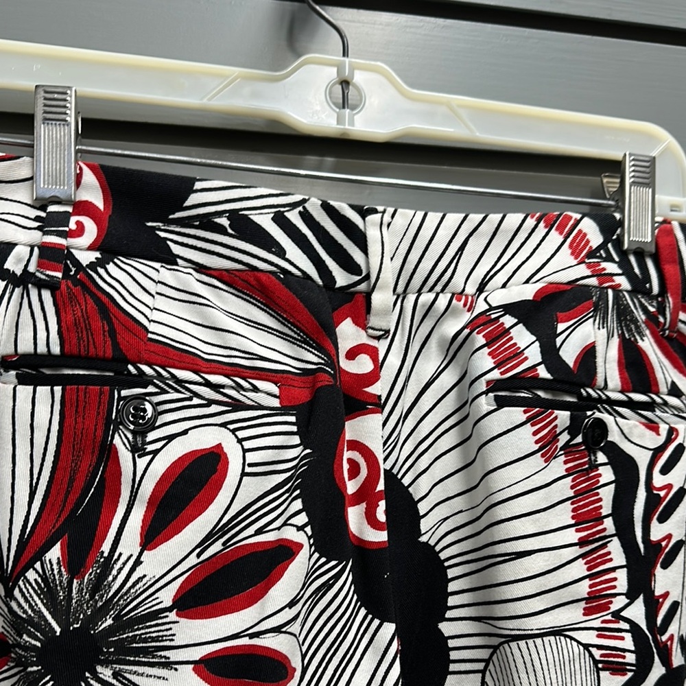 Dolce & Gabbana Red and Black Floral Wide Leg Pants - Picture 3 of 10